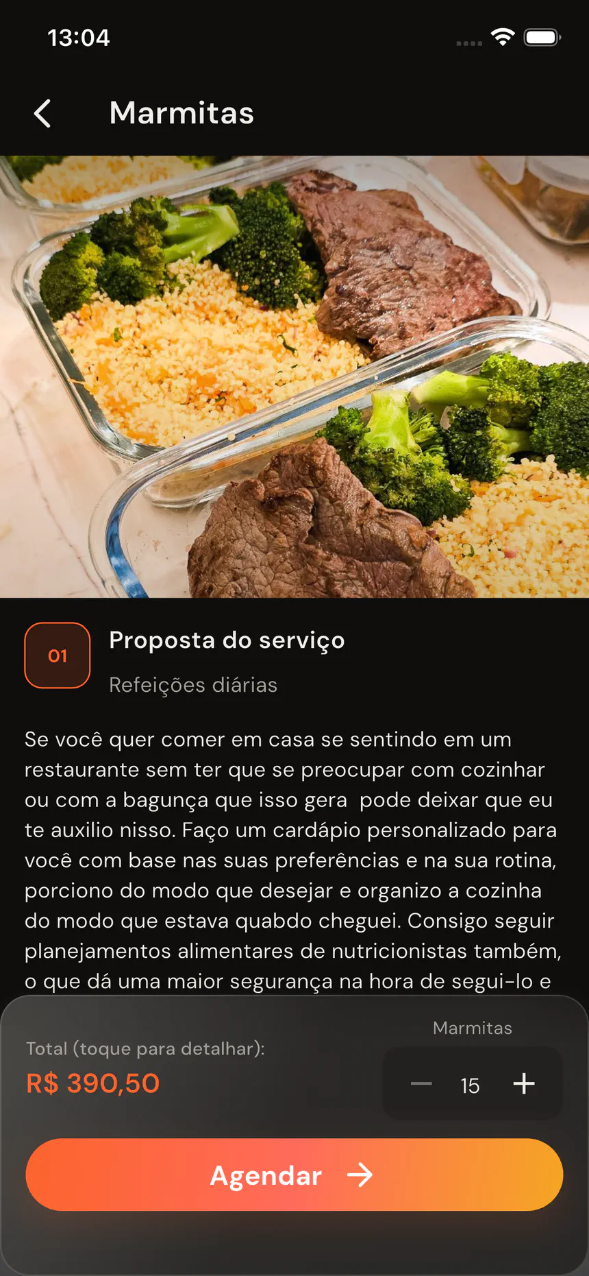Reserve sua experiência no myChef
